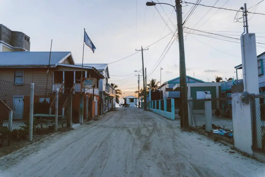 Sunset Street on Caye Caulker Belize