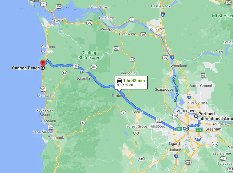 how to get to cannon beach