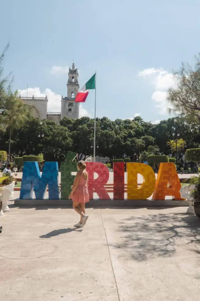 Merida colorful letters sign