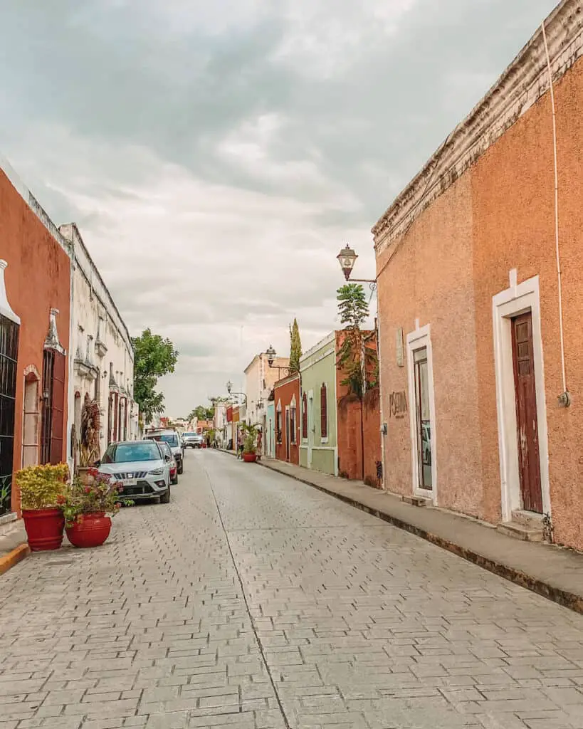 colorful streets Valladolid Mexico