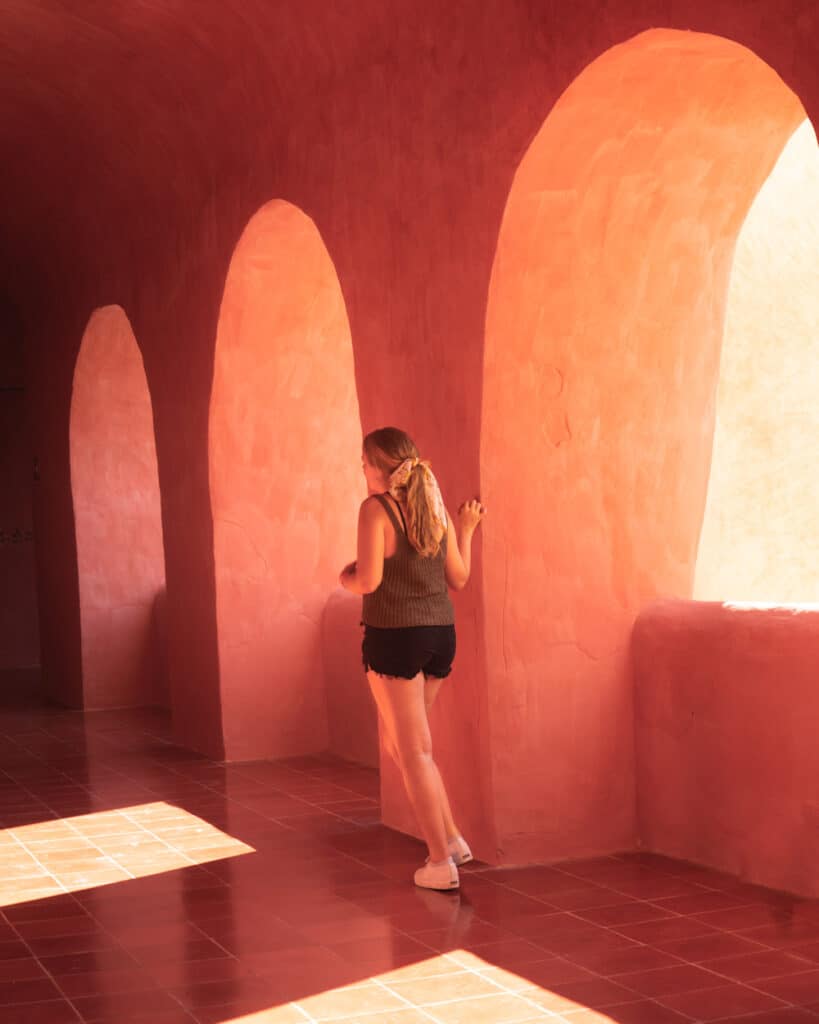 pink arches in Valladolid convent