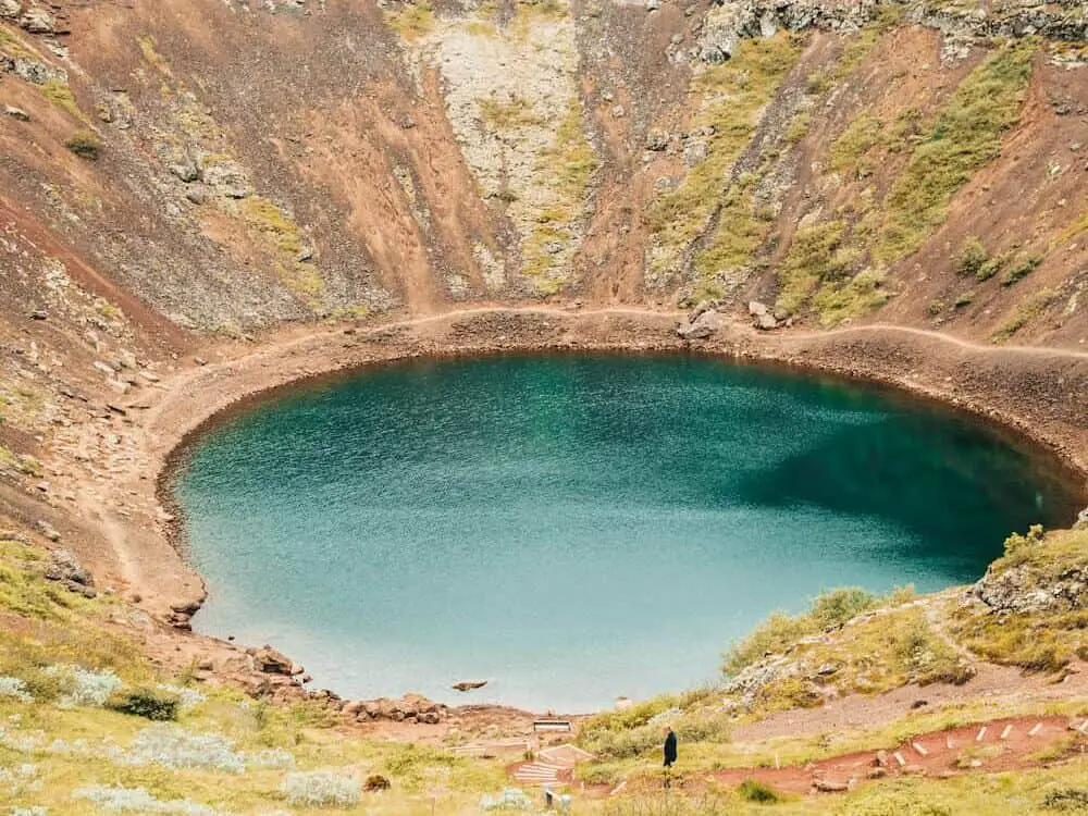crater filled with water